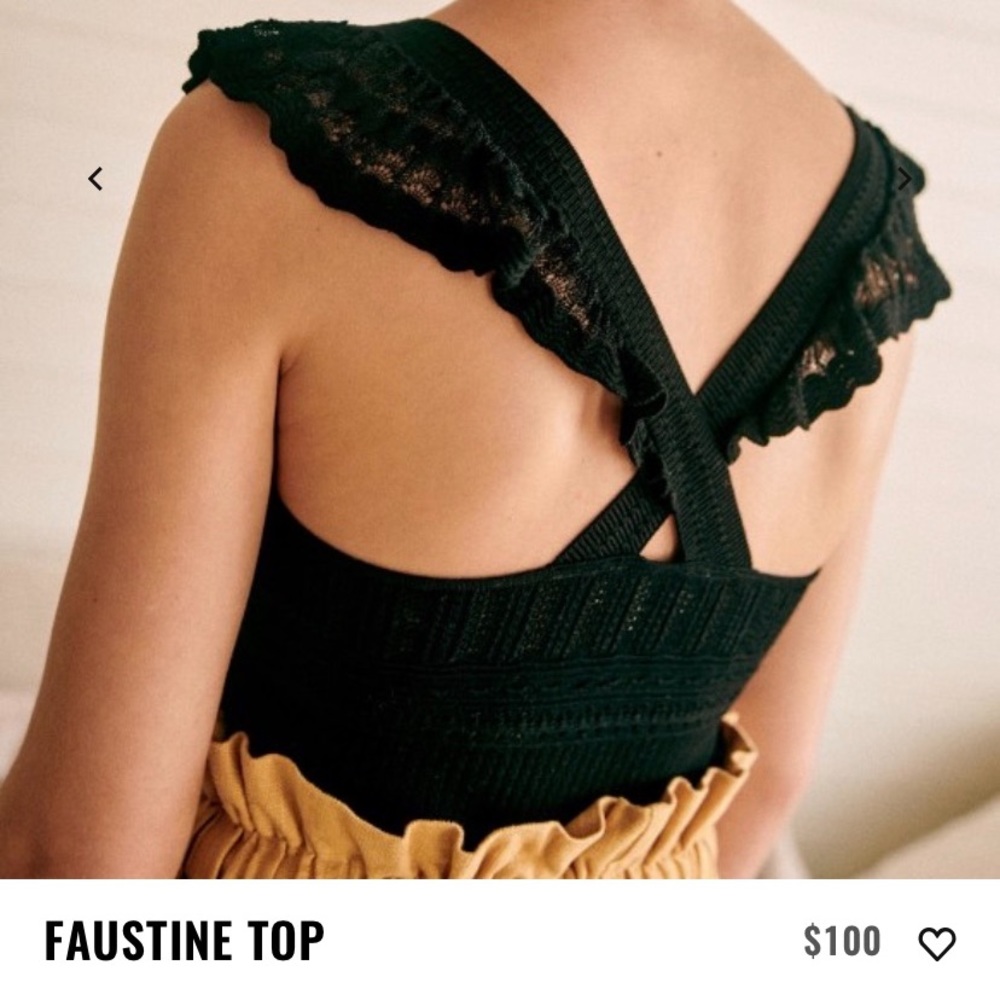 Sezane Faustine Ruffle Blouse Top Size Small - Picture 3 of 6
